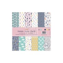 BLOCCO CARTA SCRAPBOOKING 24 FG ASSORTITI 230 GR F.TO 30.5 X 30.5 CM