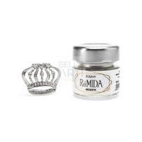 PIGMENTO METALLICO IN POLVERE " RE MIDA " ARGENTO 30ML.