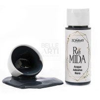 ACQUA ADESIVA NERA MEDIUM SERIE " RE MIDA" PER PIGMENTI METALLICI 65 ML.
