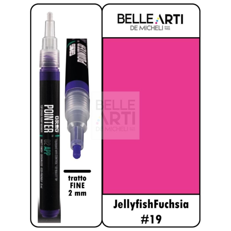 Pentinter 02 Punta Punta Tonda Baza akrylowa Punta 19 Med w fuksia