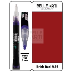 Pennarello Pointer 02 Round Punta App Acrilica Base 32 Brick Red