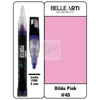 Pennarello Pointer 02 Aplicación con base acrílica redonda 40 Dildo Pink