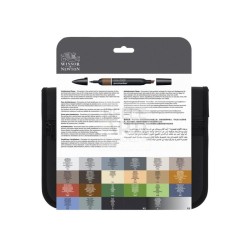 PENNARELLO PROMARKER CONFEZIONE WALLET " ARCHITETTURA " SET 24 PENNARELLI + ASTUCCIO CON CHIUSURA