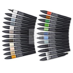 PENNARELLO PROMARKER CONFEZIONE WALLET " ARCHITETTURA " SET 24 PENNARELLI + ASTUCCIO CON CHIUSURA