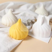 STAMPO IN SILICONE GOCCIA A SPIRALE 5x5x h. 7 cm PER CANDELE - SOYA - RESINA - GESSO SINTETICO - JESMONITE