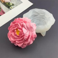 STAMPO IN SILICONE ROSA 8 X H. 3.5 CM PER CANDELE - SOYA - RESINA - GESSO SINTETICO - JESMONITE