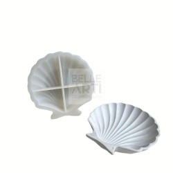 STAMPO IN SILICONE CIOTOLA CONCHIGLIA 10.8X11X2.2 CM  PER CANDELE - SOYA - RESINA - GESSO SINTETICO - JESMONITE