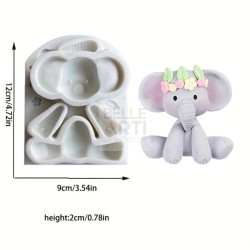STAMPO IN SILICONE SET X6 PZ ANIMALI 13X8X2 CM PER CANDELE - SOYA - RESINA - GESSO SINTETICO - JESMONITE