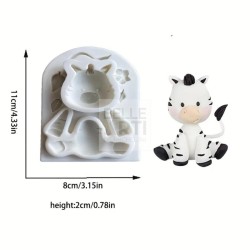 STAMPO IN SILICONE SET X6 PZ ANIMALI 13X8X2 CM PER CANDELE - SOYA - RESINA - GESSO SINTETICO - JESMONITE