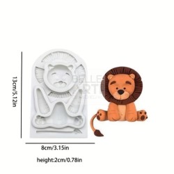 STAMPO IN SILICONE SET X6 PZ ANIMALI 13X8X2 CM PER CANDELE - SOYA - RESINA - GESSO SINTETICO - JESMONITE