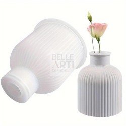 STAMPO IN SILICONE MOULE PER VASO 9.5 X 6.5 CM PER CANDELE - SOYA - RESINA - GESSO SINTETICO - JESMONITE