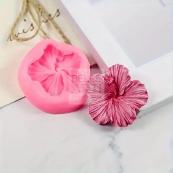 STAMPO IN SILICONE FIORE DI IBISCO 4 CM PER CANDELE - SOYA - RESINA - GESSO SINTETICO - JESMONITE