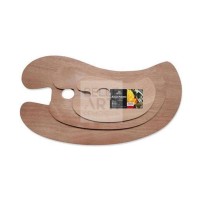 TAVOLOZZA WAVE OVALE ALLUNGATA IN LEGNO DI FAGGIO EVAPORATO 33X61 CM