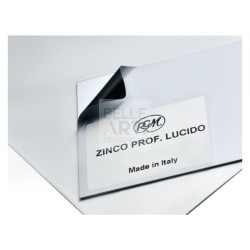 LASTRA ZINCO 20X20 LUCIDA CON FILM DI PROTEZIONE