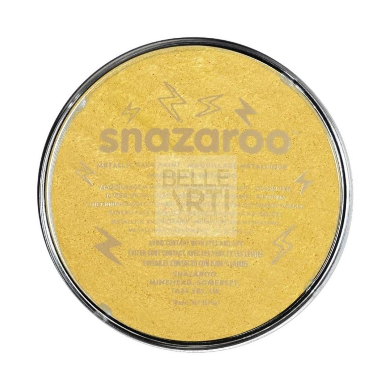 COLORE PER IL BODY ART, VISO, BELLY PAINTING  - FARD ACQUARELLABILE DA 18 ML 777 ORO ELETTRICO