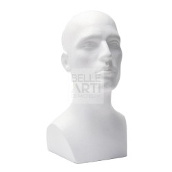 BUSTO DI UOMO IN POLISTIROLO 30X30X40 CM