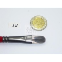 PENNELLO LINGUA DI GATTO S. 812 FILATO SINTETICO ARGENTO MAN. BILANCIATO N. 12