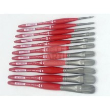 PENNELLO LINGUA DI GATTO S. 812 FILATO SINTETICO ARGENTO MAN. BILANCIATO N. 12