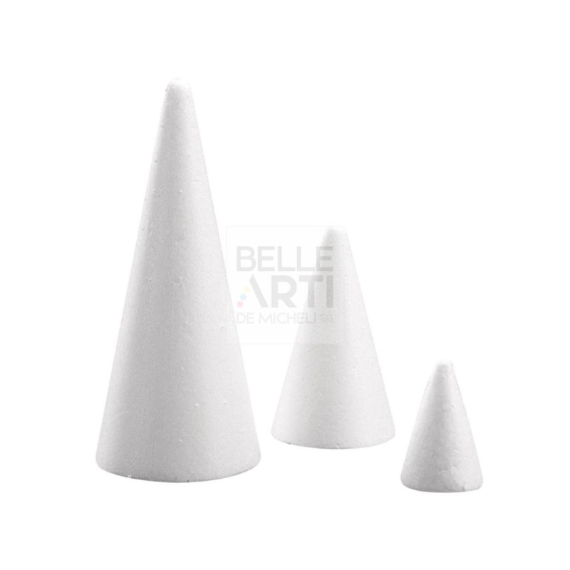 CONO IN POLISTIROLO H. 20 - DIAM. 9 CM