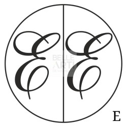 SIGILLO MEZZA LUNA IN BRONZO LETTERA E