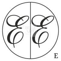 SIGILLO MEZZA LUNA IN BRONZO LETTERA E