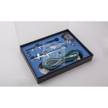 AEROGRAFO IN KIT BD-280K AEROGRAFI BD-128P & BD-208 FENGDA UGE. 0.3-0.5-0.8 CON TUBO ARIA SERB. 22CC
