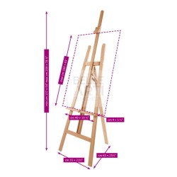 CAVALLETTO A LIRA  PICCOLO MADE IN ITALY, IN FAGGIO OLIATO M/13.AL