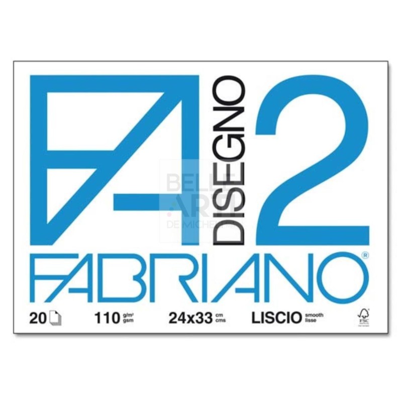 BLOCCO DA DISEGNO FABRIANO F2 24X33 20 FG LISCIO