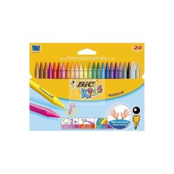 COLORI A CERA BIC PLASTIDECOR DA 24PZ.