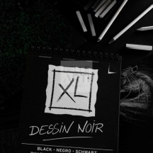 BLOCCO CARTA SPIRALATO MULTITECNICA SERIE XL " DESSIN NOIR " 40 FG. F.TO A3 150 GR