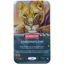 MATITE COLORATE SERIE " CHROMAFLOW " CONFEZIONE IN LATTA DA 24 PZ.