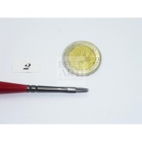 PENNELLO LINGUA DI GATTO S. 812 FILATO SINTETICO ARGENTO MAN. BILANCIATO N. 2