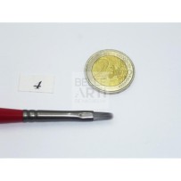 PENNELLO LINGUA DI GATTO S. 812 FILATO SINTETICO ARGENTO MAN. BILANCIATO N. 4