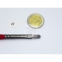 PENNELLO LINGUA DI GATTO S. 812 FILATO SINTETICO ARGENTO MAN. BILANCIATO N. 6