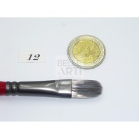 PENNELLO LINGUA DI GATTO S. 812 FILATO SINTETICO ARGENTO MAN. BILANCIATO N. 12