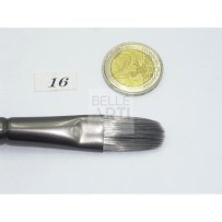 PENNELLO LINGUA DI GATTO S. 812 FILATO SINTETICO ARGENTO MAN. BILANCIATO N. 16