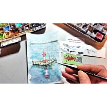 CARTA IN FOGLI PER ACQUERELLO " BRITANNIA " 300GR GRANA FINE 50X65 - HAHNEMUHLE