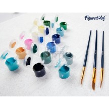 DIPINTO PREDISEGNATO CON I NUMERI DA COLORARE - KIT - FORMATO 40X50 Campo Di Papaveri ( Monet )