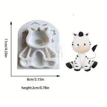 STAMPO IN SILICONE SET X6 PZ ANIMALI 13X8X2 CM PER CANDELE - SOYA - RESINA - GESSO SINTETICO - JESMONITE