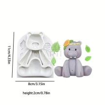 STAMPO IN SILICONE SET X6 PZ ANIMALI 13X8X2 CM PER CANDELE - SOYA - RESINA - GESSO SINTETICO - JESMONITE