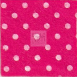 PANNO LENCI 1 MM 30X40 CM FUCSIA/BIANCO A POIS