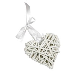 CUORE DI VITICCIO DIAM. 14 CM. BIANCO