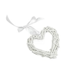 CUORE DI VITICCIO DIAM. 15 CM. BIANCO