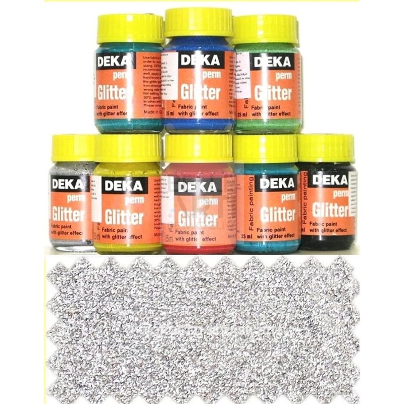 COLORE PER STOFFA DEKA PERM GLITTER DA 25ml 62 VERDE CHIARO