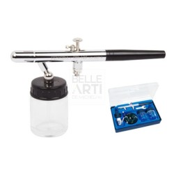 AEROGRAFO DOPPIA AZIONE IN KIT BD-128 FENGDA UGE. 0.35 CON TUBO ARIA SERB. 5 - 22(2PZ) CC