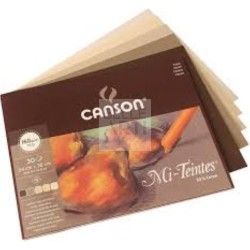 BLOCCO CARTA PER PASTELLI MI-TEINTES 30 FG. 24X32 GR. 160 5 COLORI
