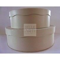 SET 3 SCATOLE CON BORDO SMERLATO CM 8H6 - 13,5H7 - 20H8