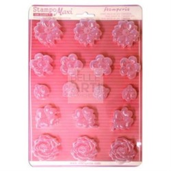 STAMPO PVC MORBIDO F.TO A4 FIORI E COCCINELLA