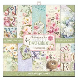 BLOCCO CARTA SCRAPBOOKING 10 FG. 30,5X30,5 FIORI-ALFABETO