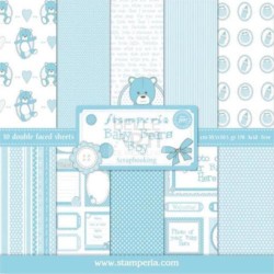 BLOCCO CARTA SCRAPBOOKING 10 FG. 30,5X30,5 BALBY-ORSETTO AZZURRO